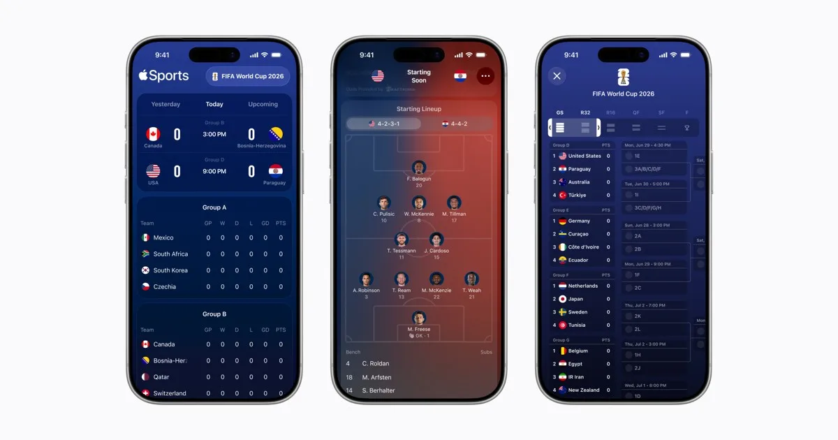 تصویر مرتبط با خبر: Apple Sports expands to more than 90 new countries and regions
